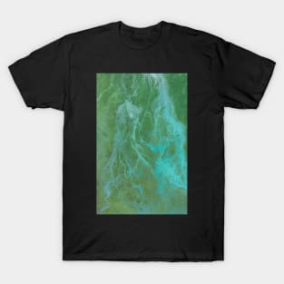 Blue and green color abstract painting T-Shirt